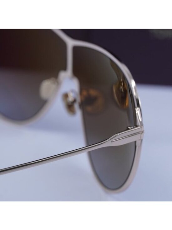 Tom Ford Gaia FT1174 28K Aviator Sunglasses – Rose Gold/Roviex display picture 2